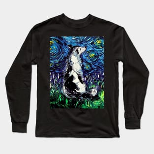 Border Collie Starry Night Long Sleeve T-Shirt